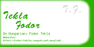 tekla fodor business card